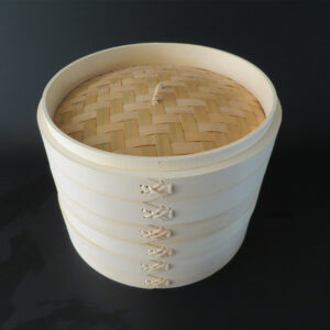 bamboo steamer with steel ring