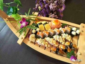Japanese sushi boat